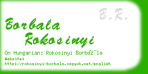 borbala rokosinyi business card